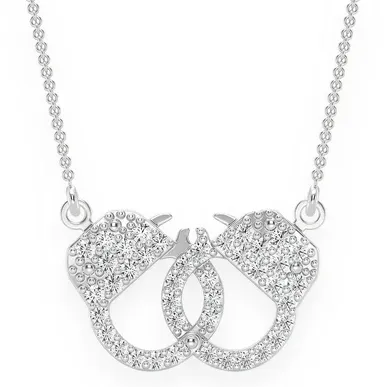 0.15CTW Handcuffs Diamond Pendant