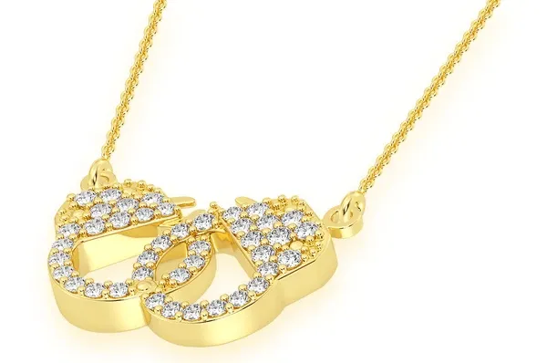 0.15CTW Handcuffs Diamond Pendant