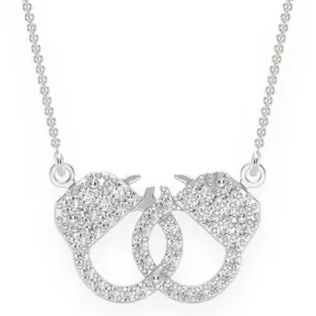 0.15CTW Handcuffs Diamond Pendant