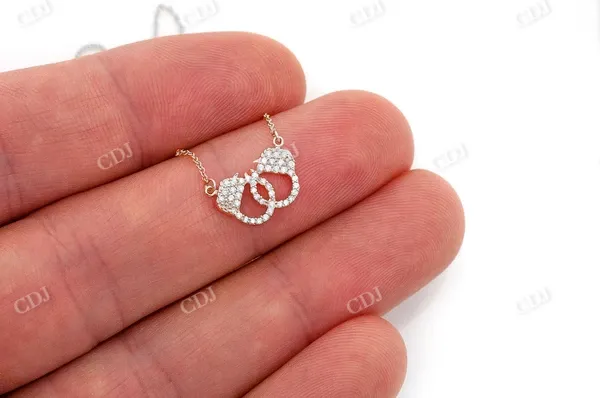 0.15CTW Handcuffs Diamond Pendant