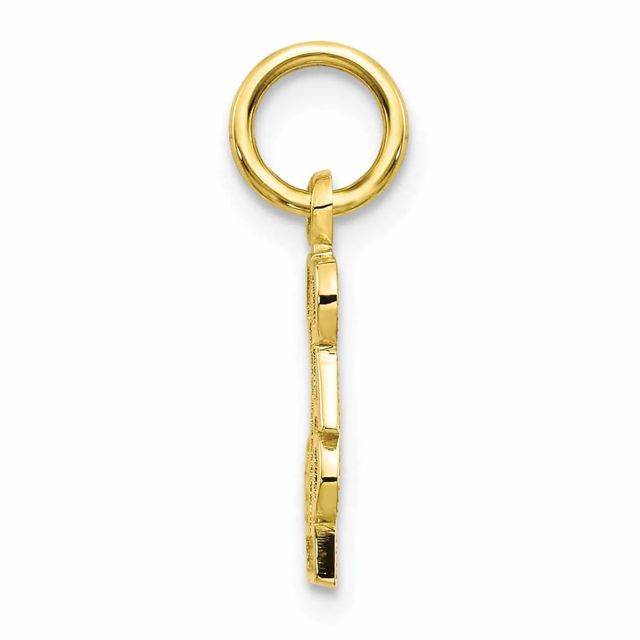 10k Yellow Gold Polished Finish #1 Dad Pendant