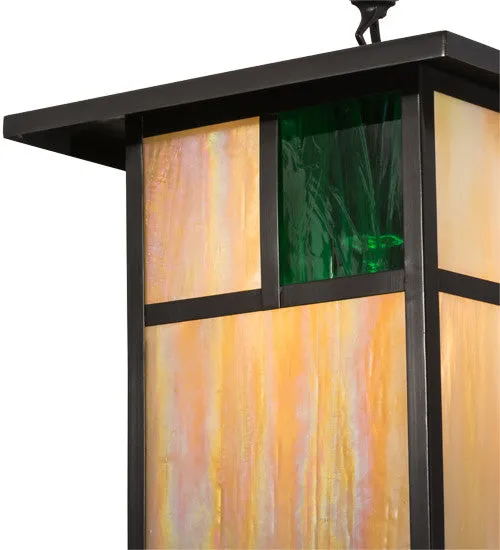 12"Sq Hyde Park "T" Mission Outdoor Pendant