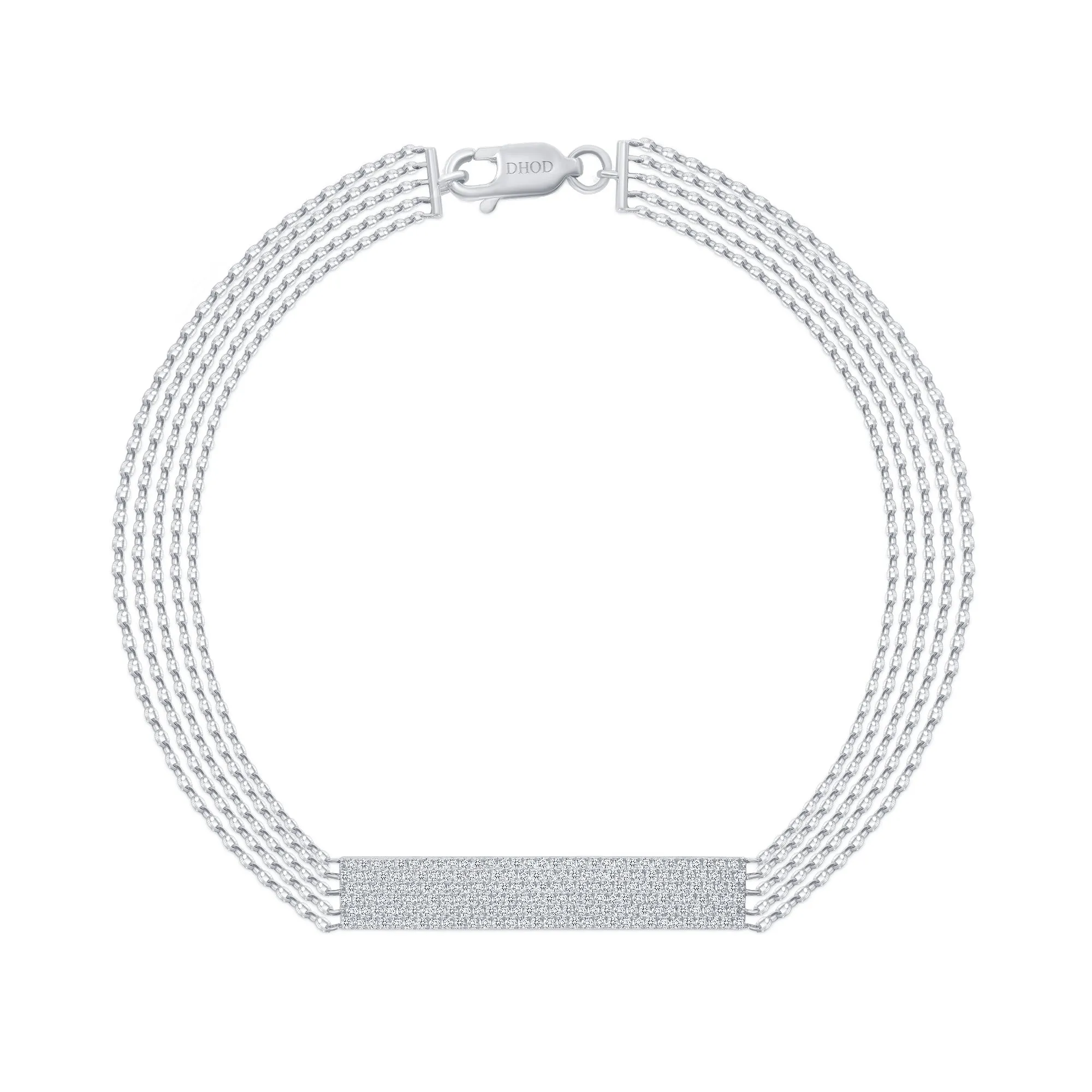 14K Gold ID Diamond Bracelet