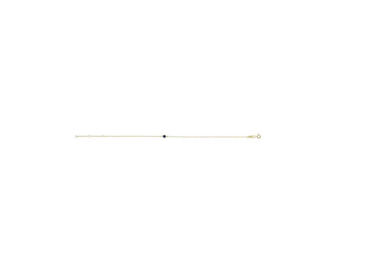 14K Gold Natural Round Sapphire Bracelet