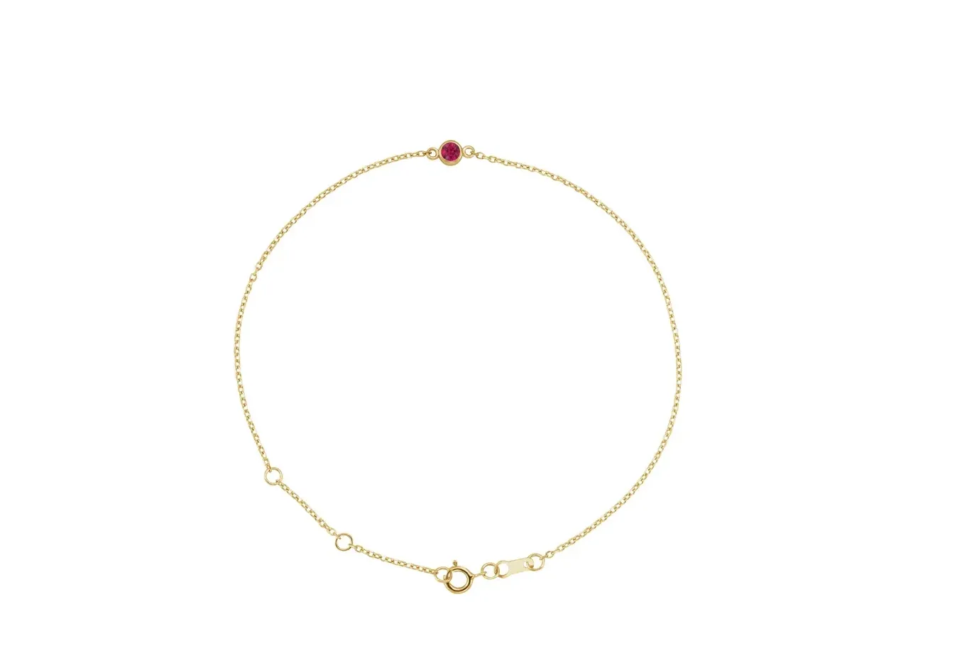 14K Gold Natural Round Sapphire Bracelet