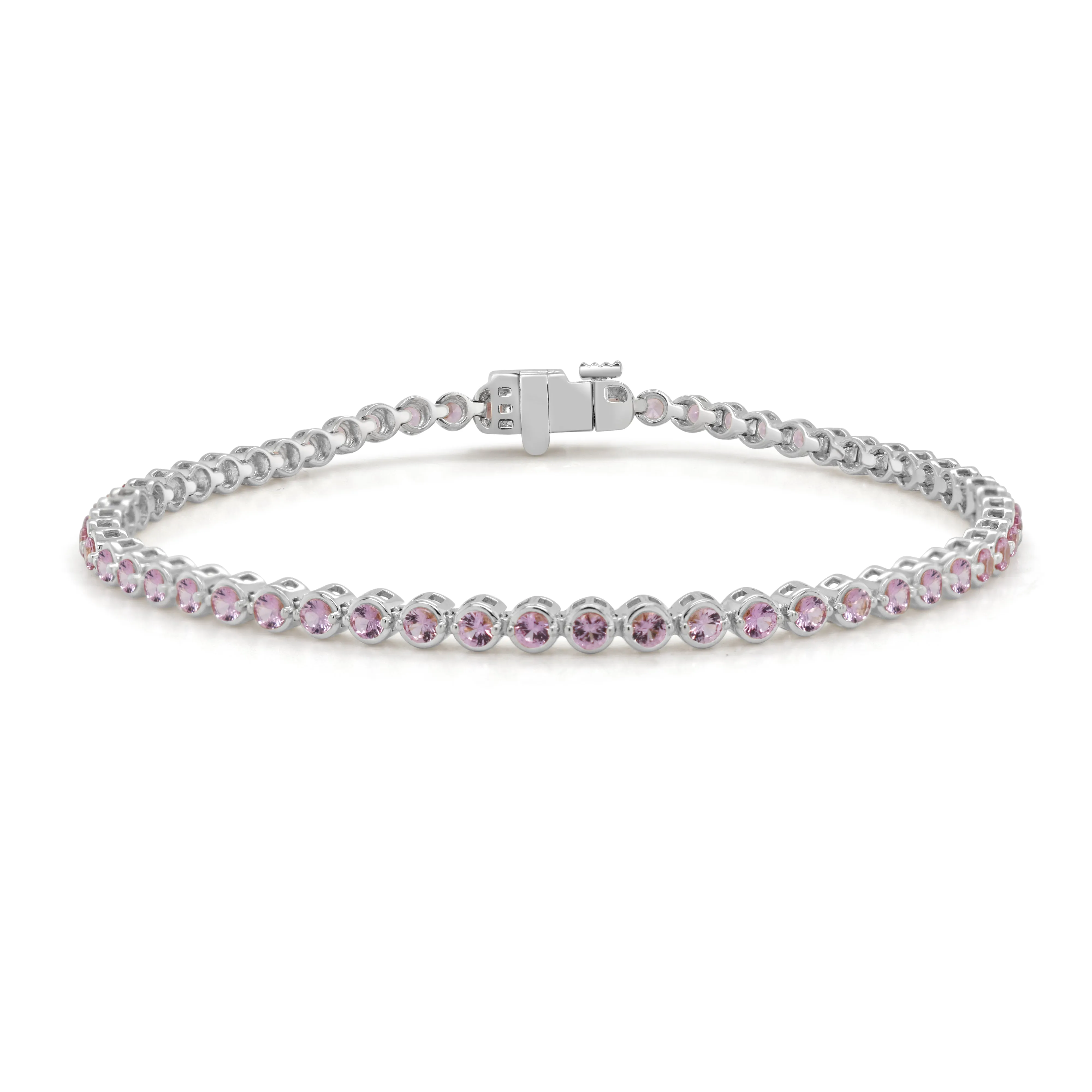 14K Gold Pink Sapphire Bracelet - 2.26ct