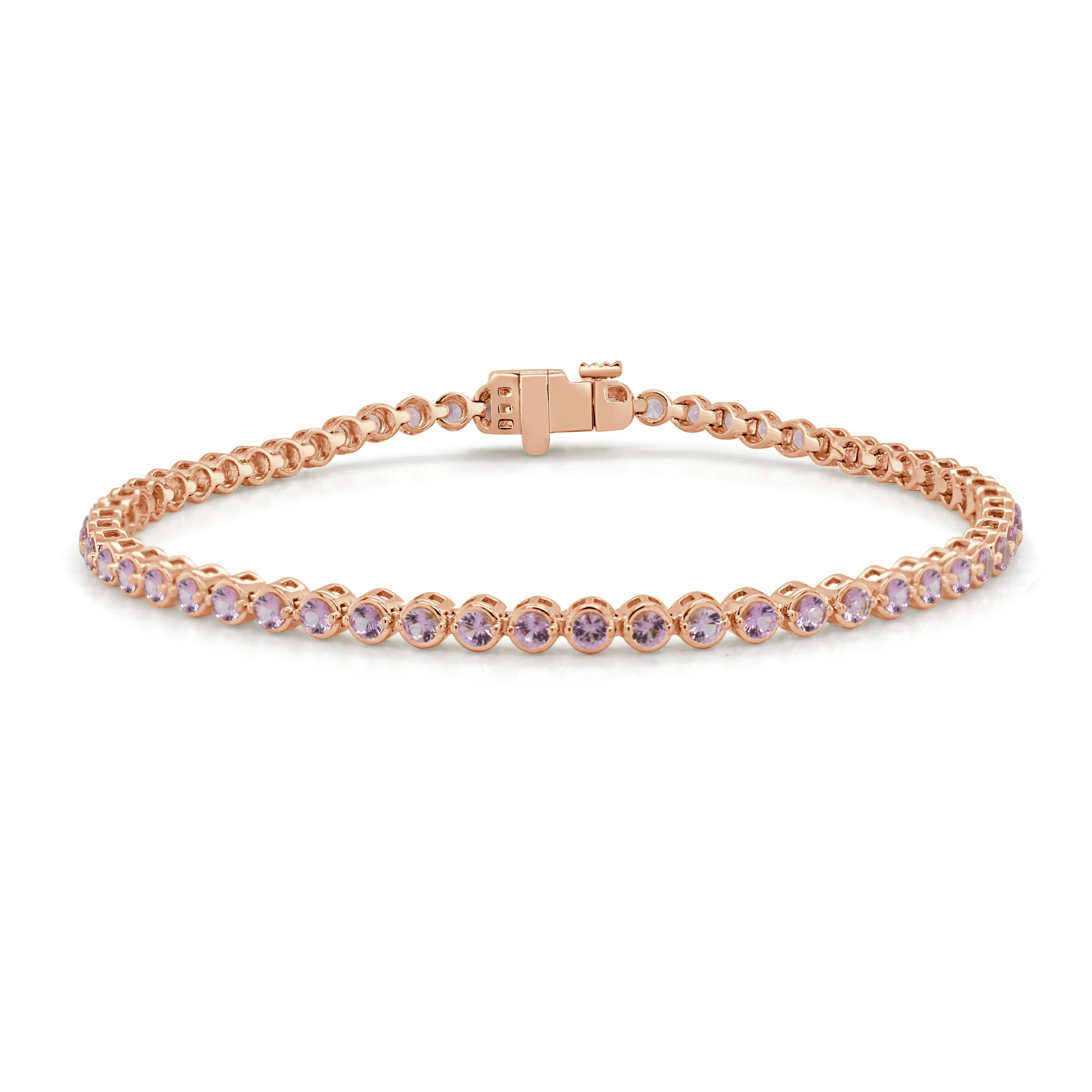 14K Gold Pink Sapphire Bracelet - 2.26ct