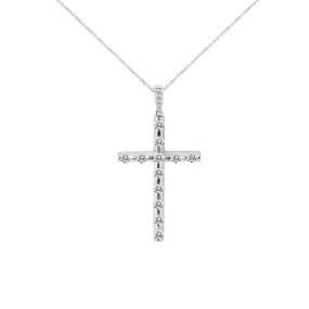 14K PENDANT DIAMOND CROSS (102DP2136-25-CR)