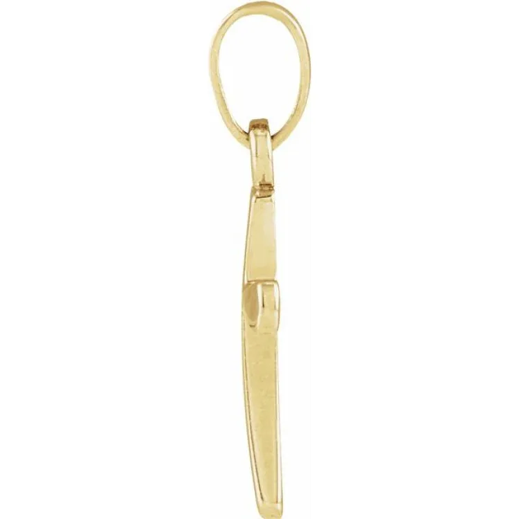 14K Yellow 16.5x9.5 mm Cross Pendant