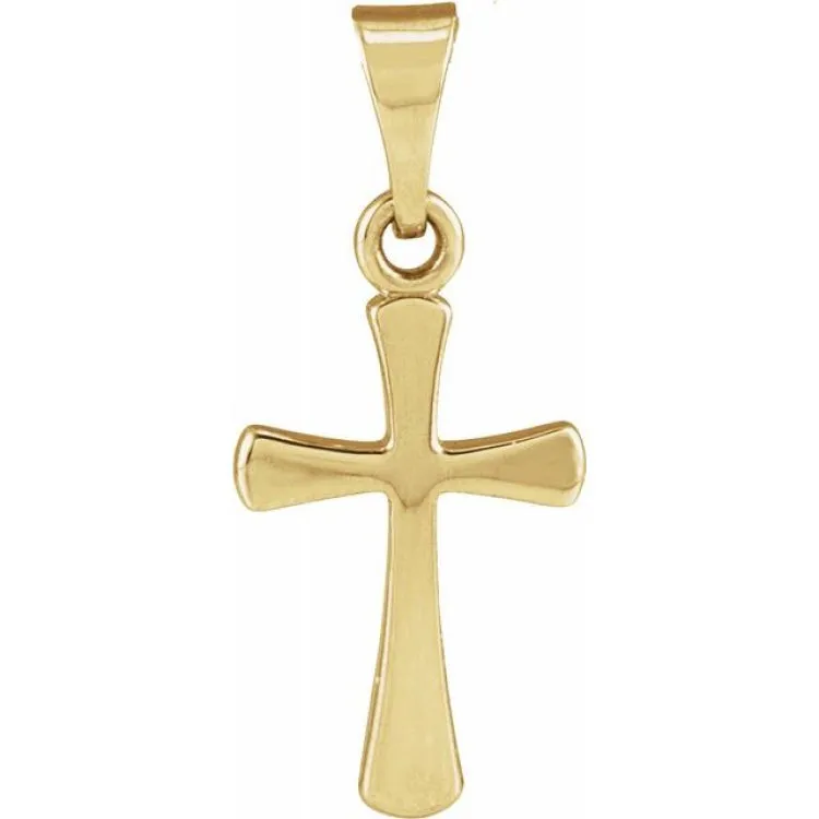 14K Yellow 16.5x9.5 mm Cross Pendant