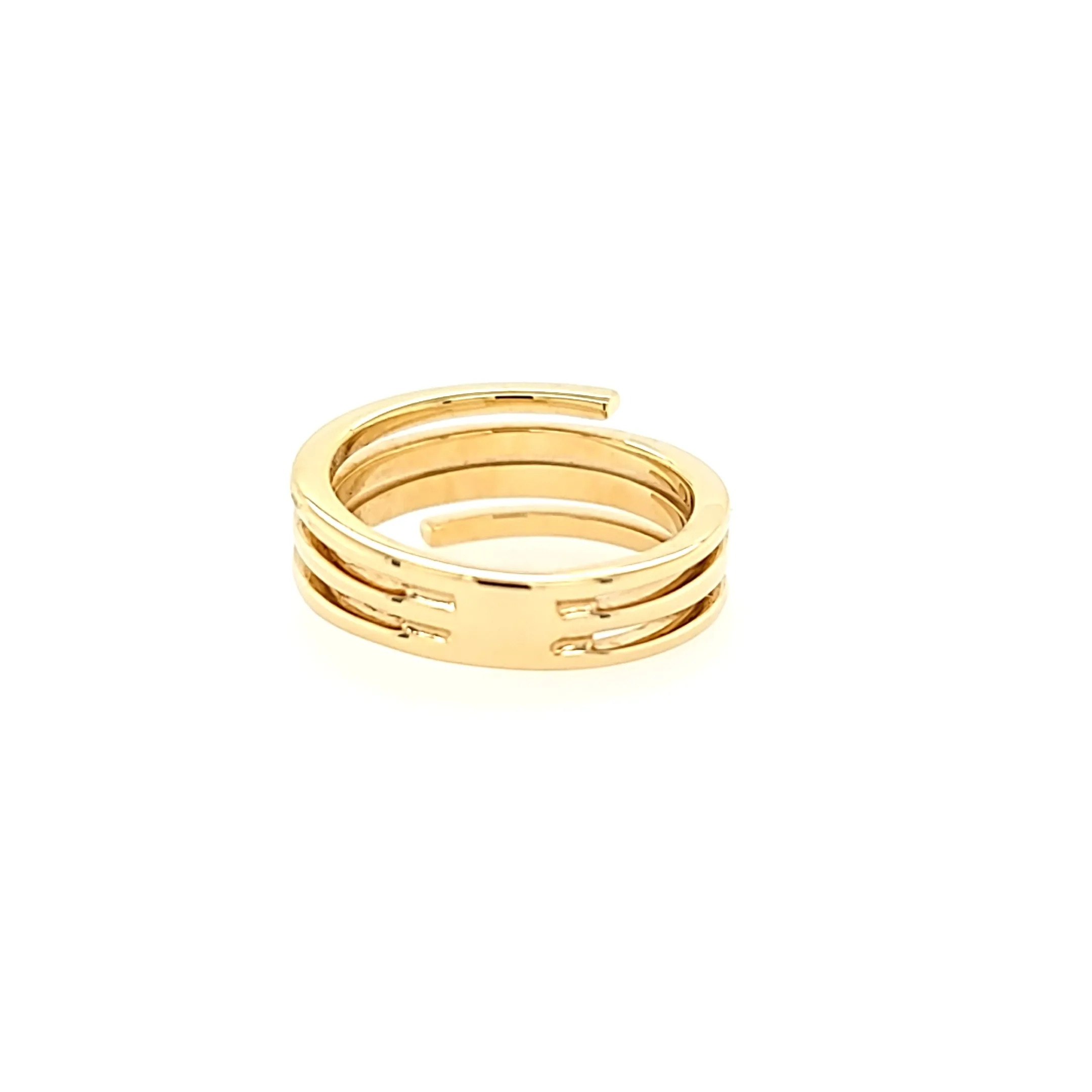 14k Yellow Gold Diamond Multi-Band Wraparound Ring (I5591)