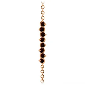 1.55 Carat 14K Solid Rose Gold Bracelet Natural Garnet