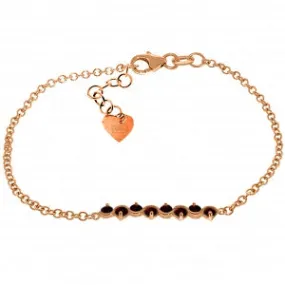 1.55 Carat 14K Solid Rose Gold Bracelet Natural Garnet