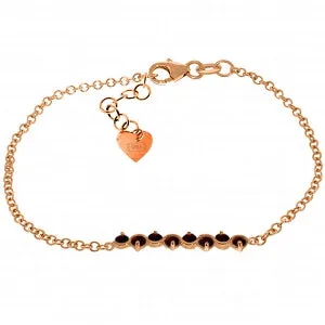 1.55 Carat 14K Solid Rose Gold Bracelet Natural Garnet