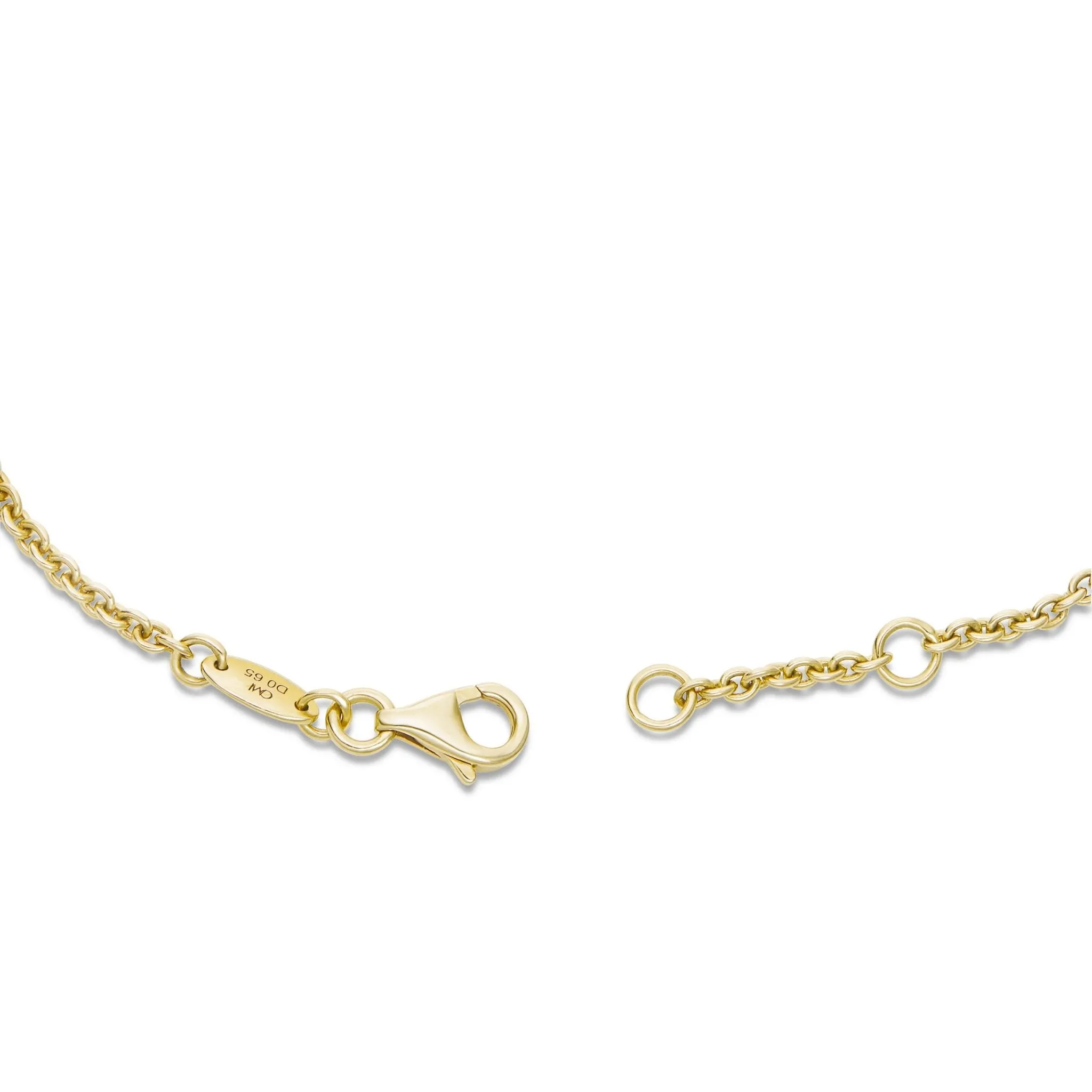 18K Gold 0.65ct Floating Diamond Pendant Bracelet