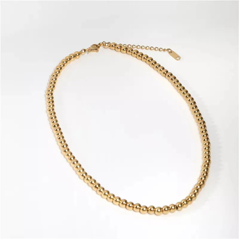 18K Gold-Filled Bead Necklace