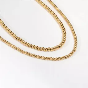 18K Gold-Filled Bead Necklace