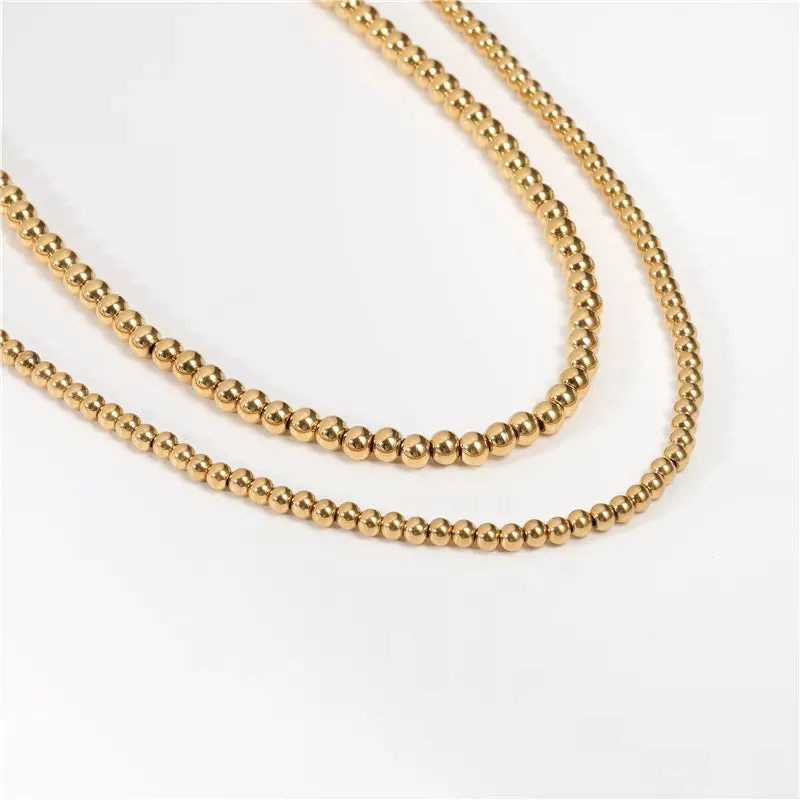18K Gold-Filled Bead Necklace