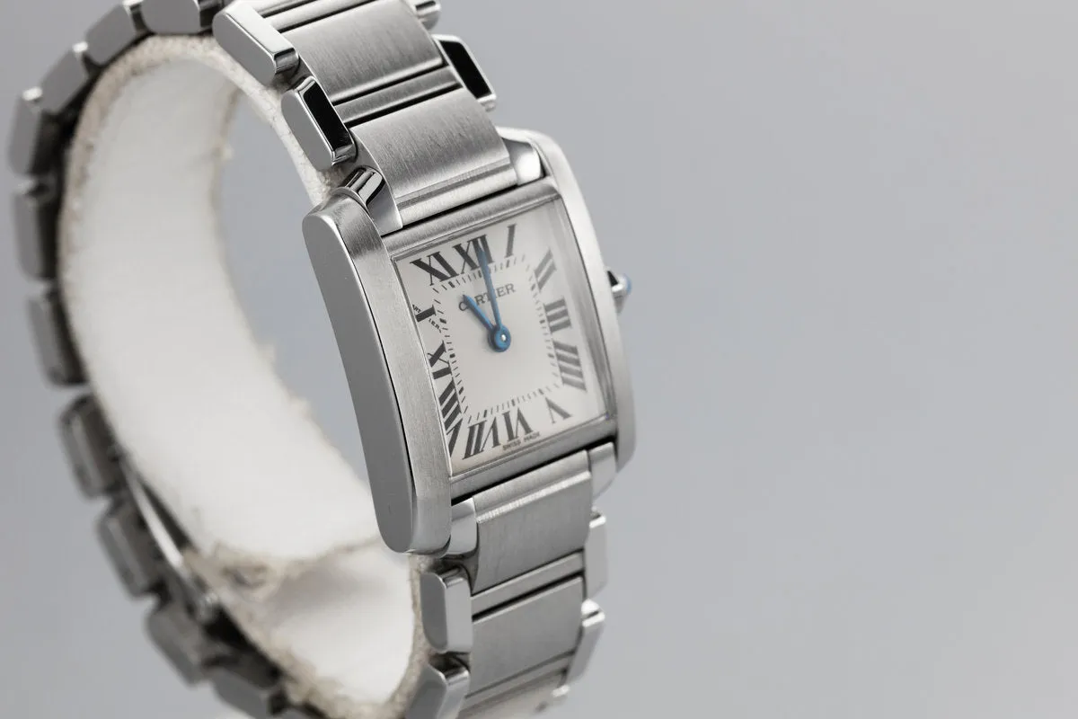 2003 Cartier Ladys Quartz Tank W51008Q3 with Papers