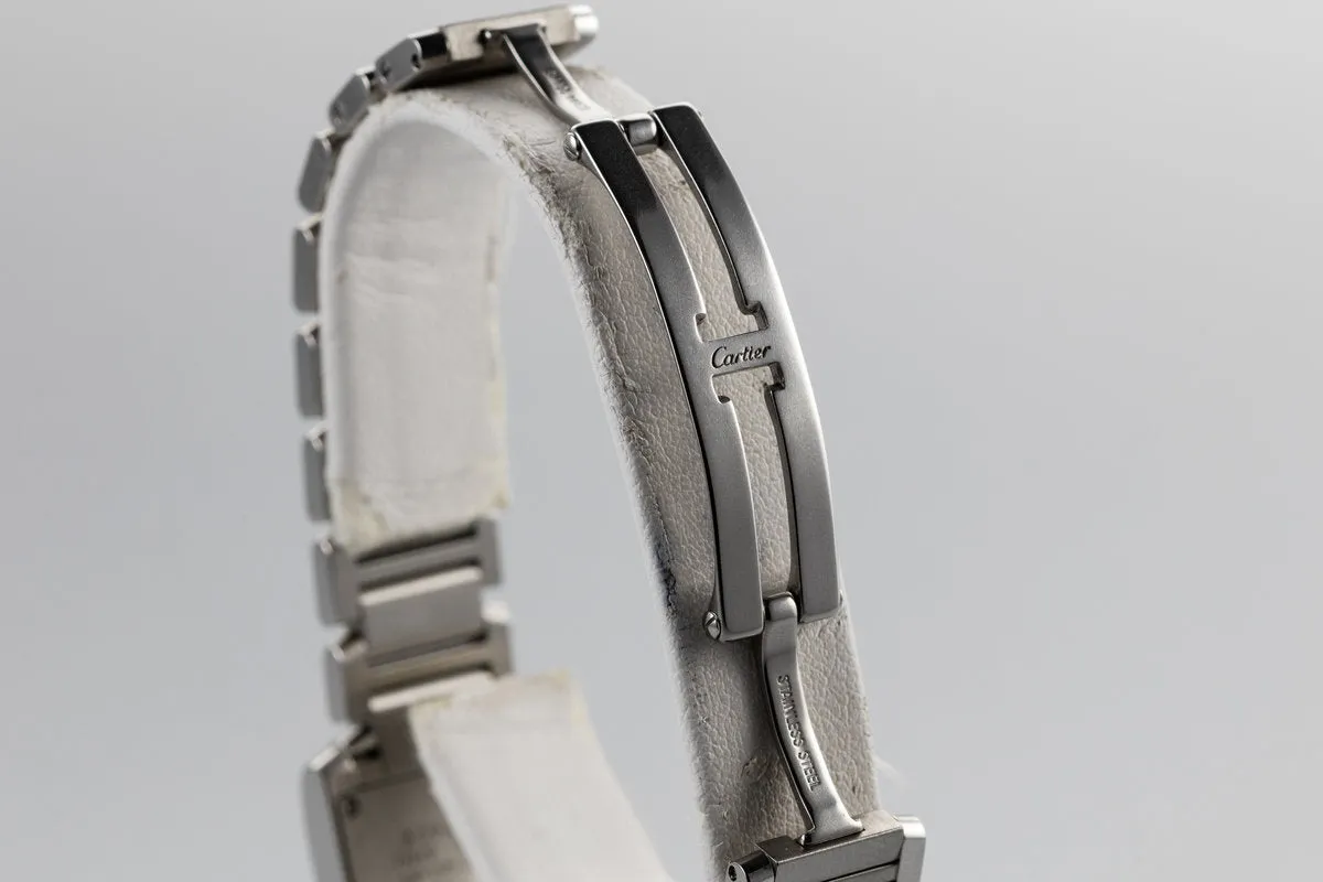 2003 Cartier Ladys Quartz Tank W51008Q3 with Papers