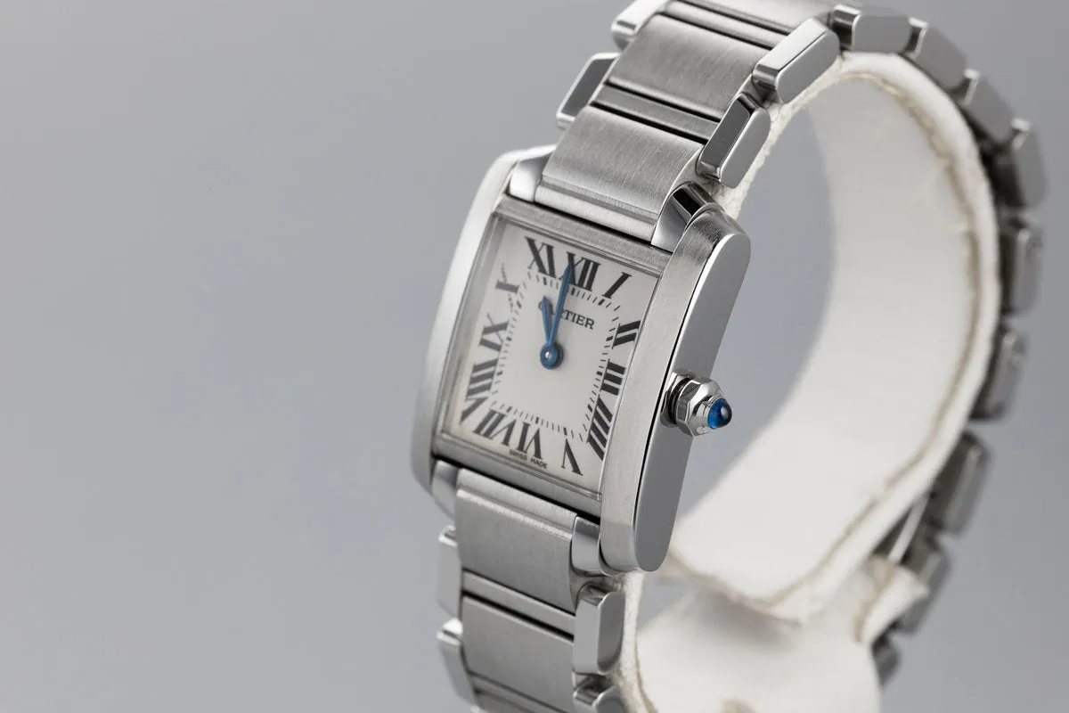 2003 Cartier Ladys Quartz Tank W51008Q3 with Papers