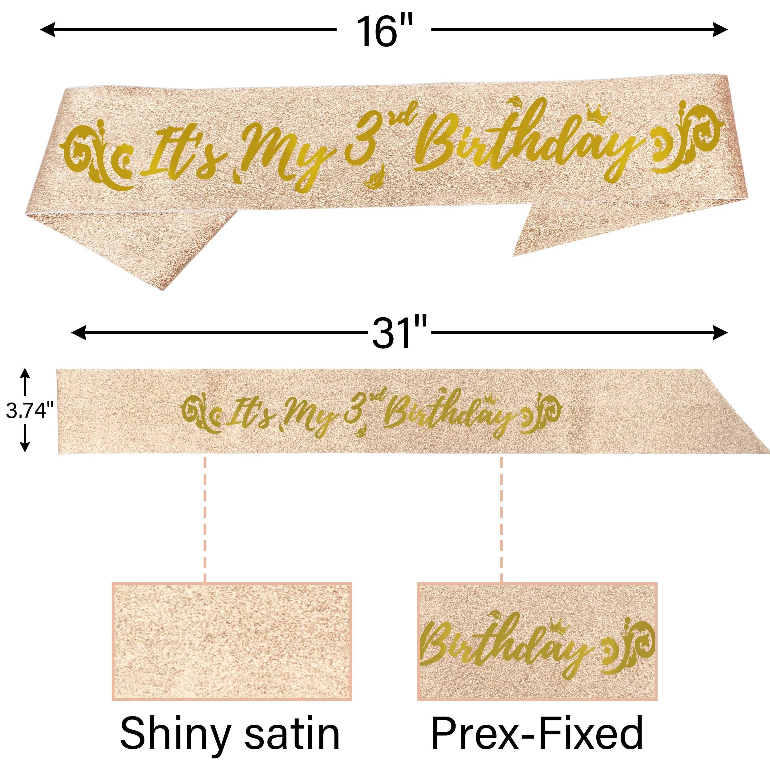 3rd Birthday, 3rd Birthday Decorations for Girls, 3rd Birthday Gift,3rd Birthday Gifts