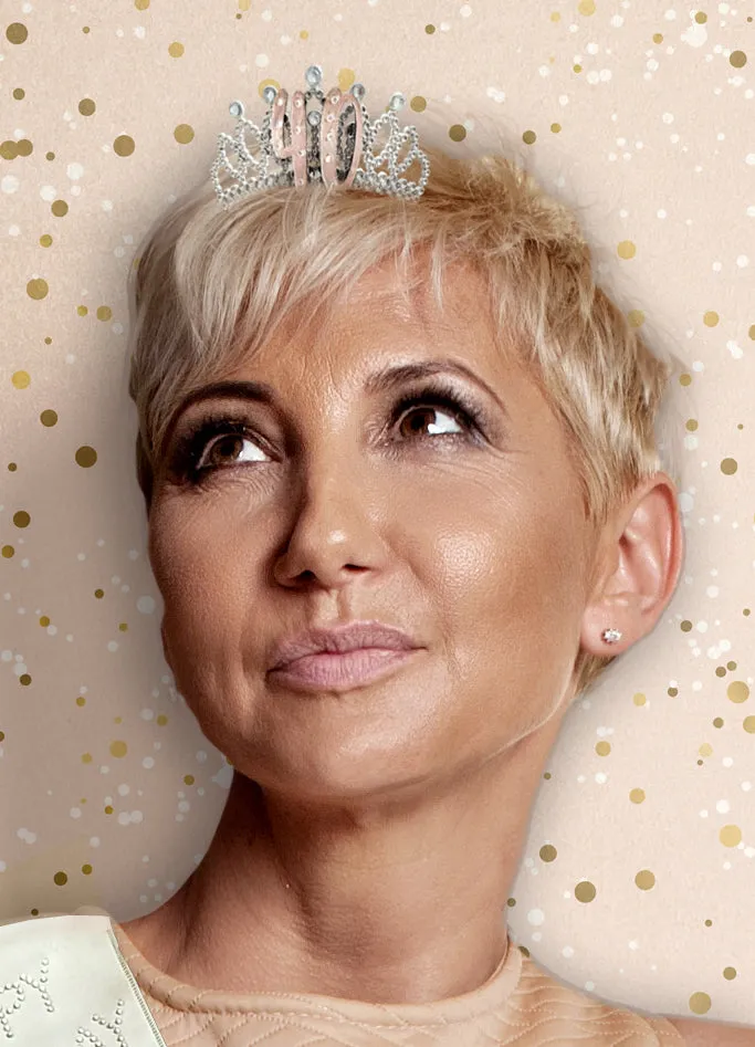 40th Birthday  Rose Gold Tiara