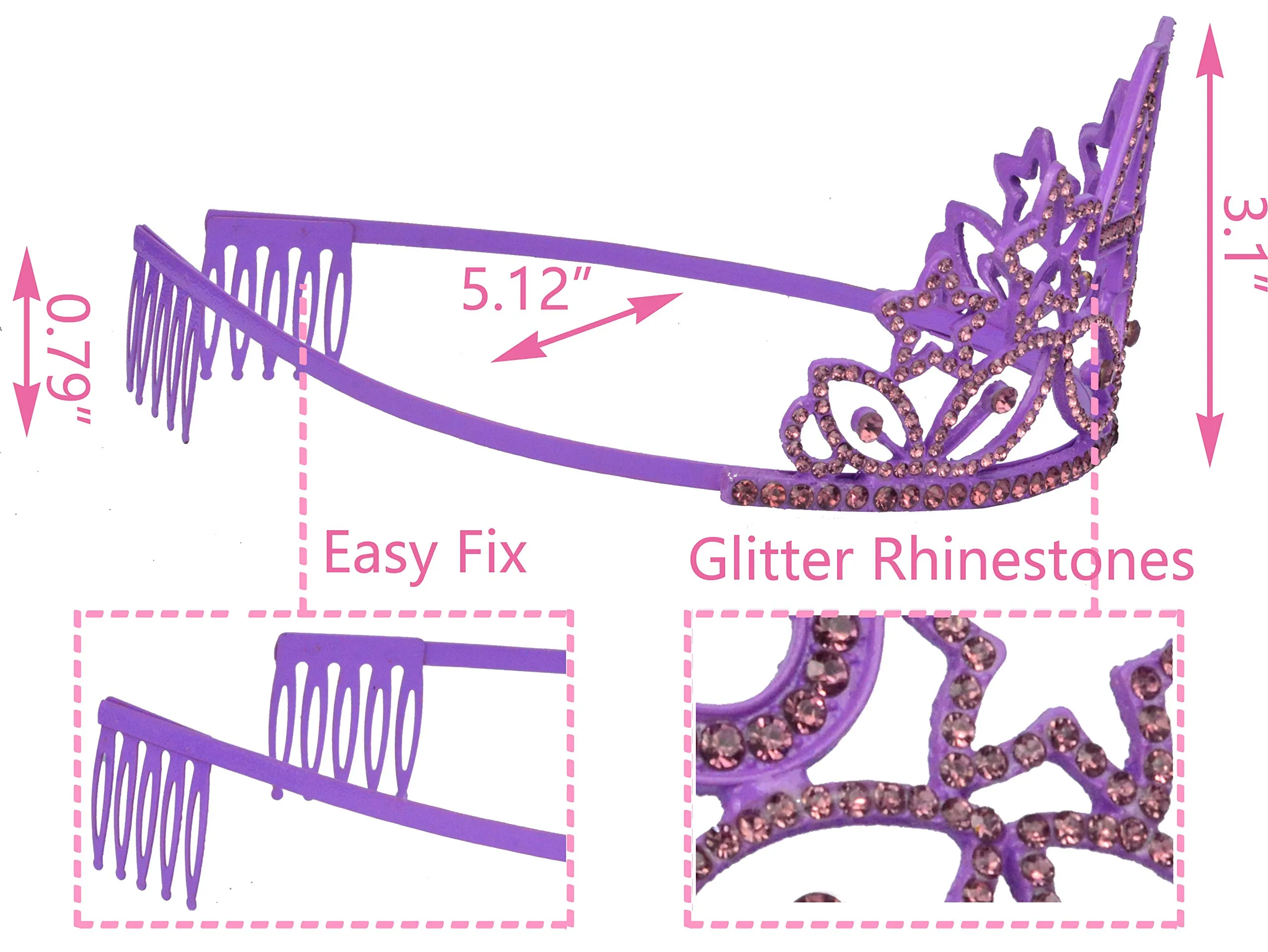 45th Birthday Gifts for Woman, 45th Birthday Tiara and Sash purple, HAPPY 45th Birthday