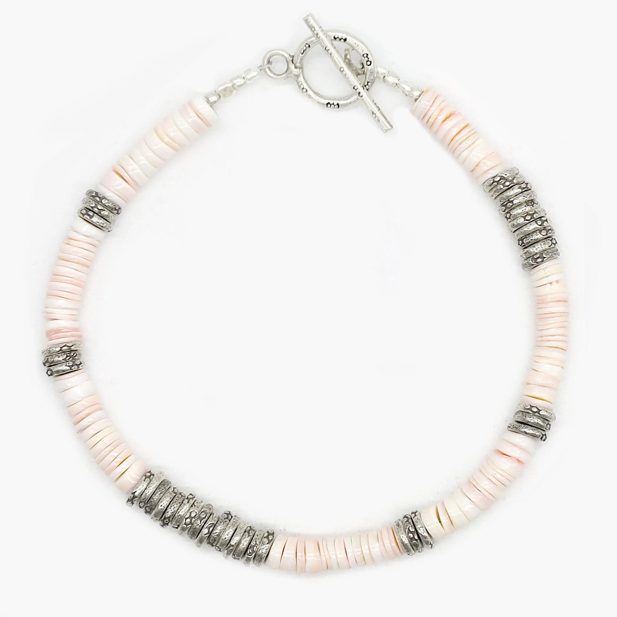 4mm "Rodeo" Bracelet (Light Shell/Silver)
