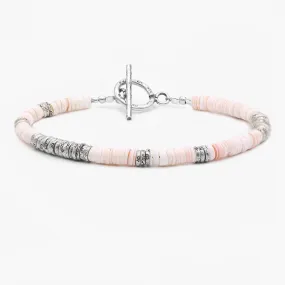 4mm "Rodeo" Bracelet (Light Shell/Silver)