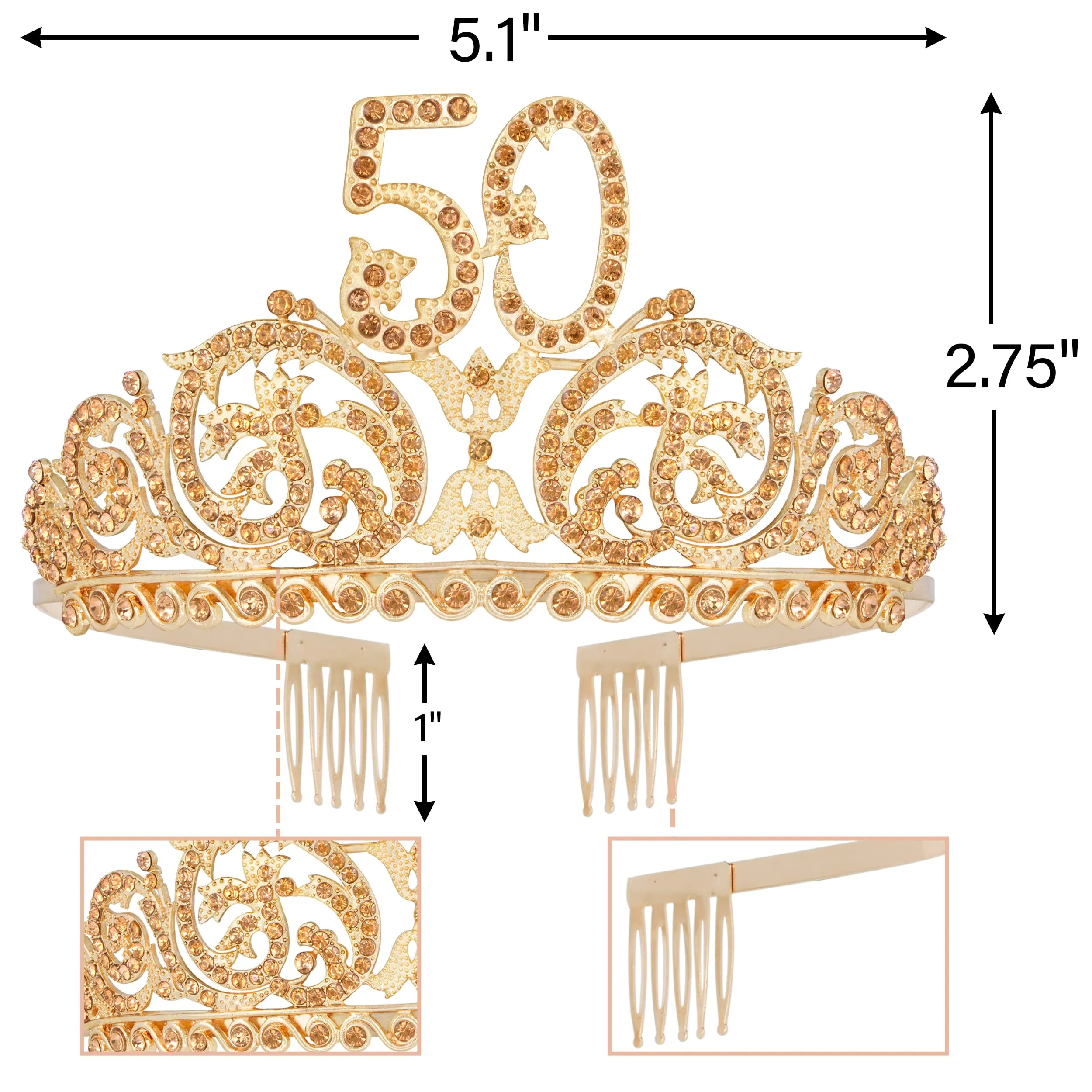 50th Birthday, 50th Birthday Decorations for Women, 50th Birthday Tiara, 50 Birthday