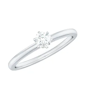 6 Prong Peg Head Set Diamond Solitaire Ring for her