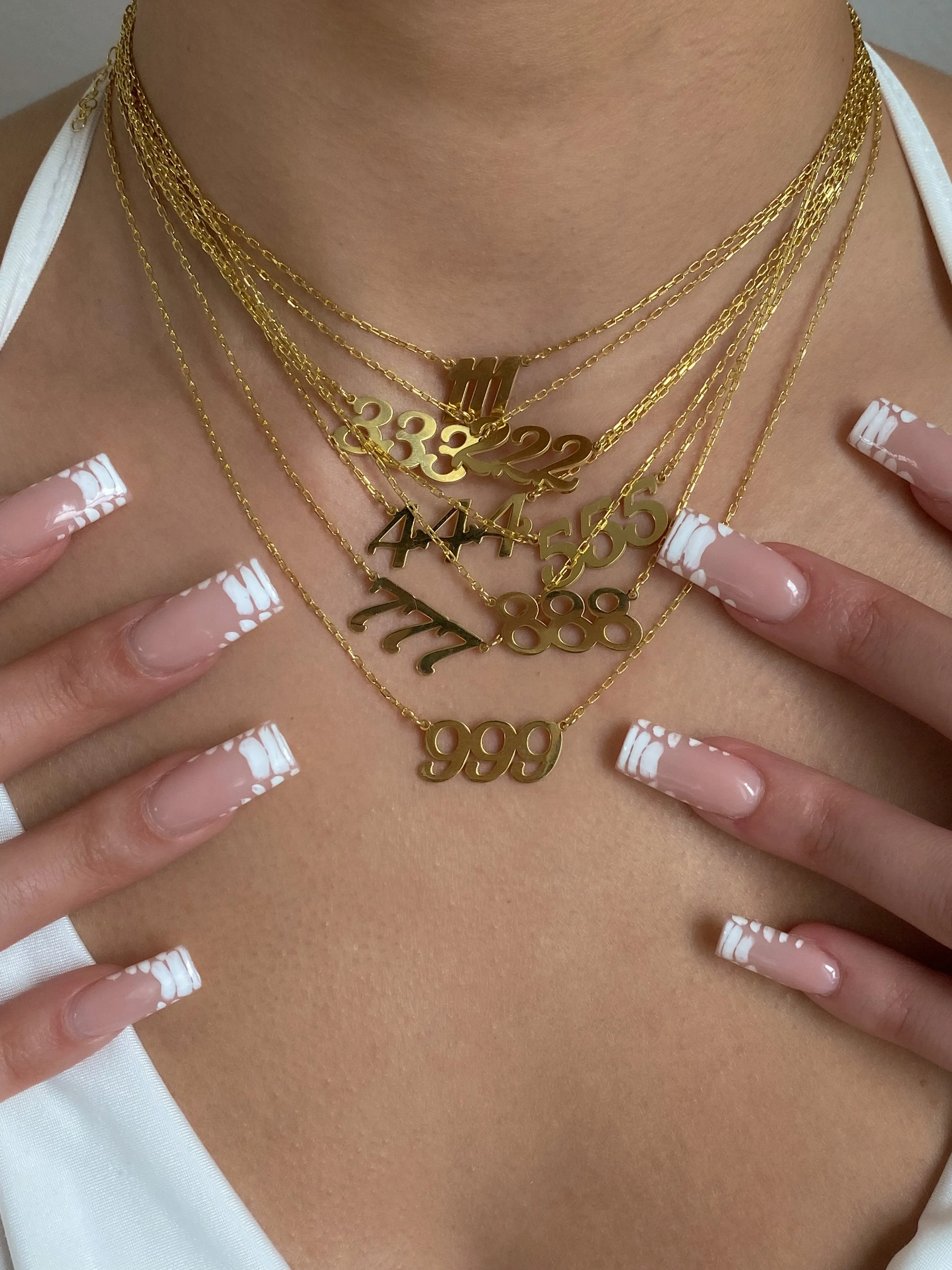 666 Angel Number 925 Necklace