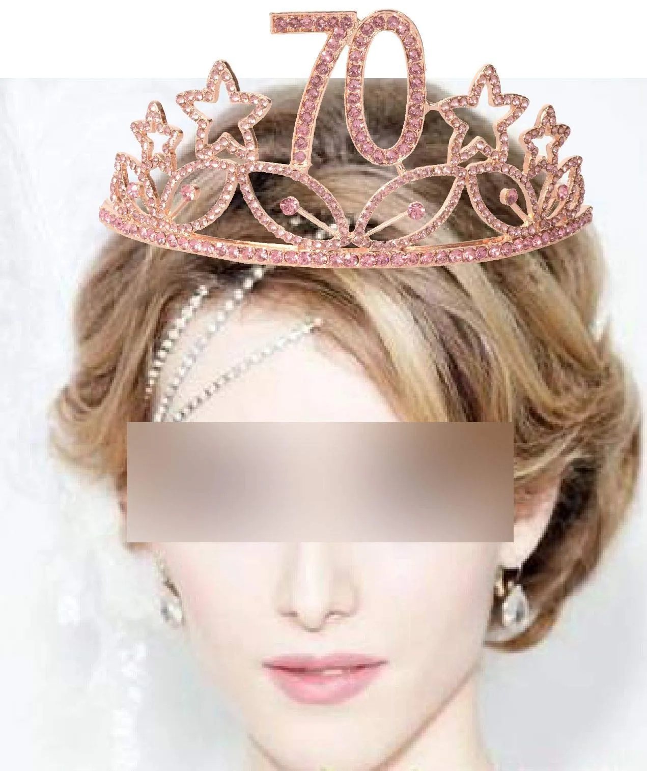 70th Birthday Gifts for Woman, 70th Birthday Tiara and Sash pink, HAPPY 70th Birthday