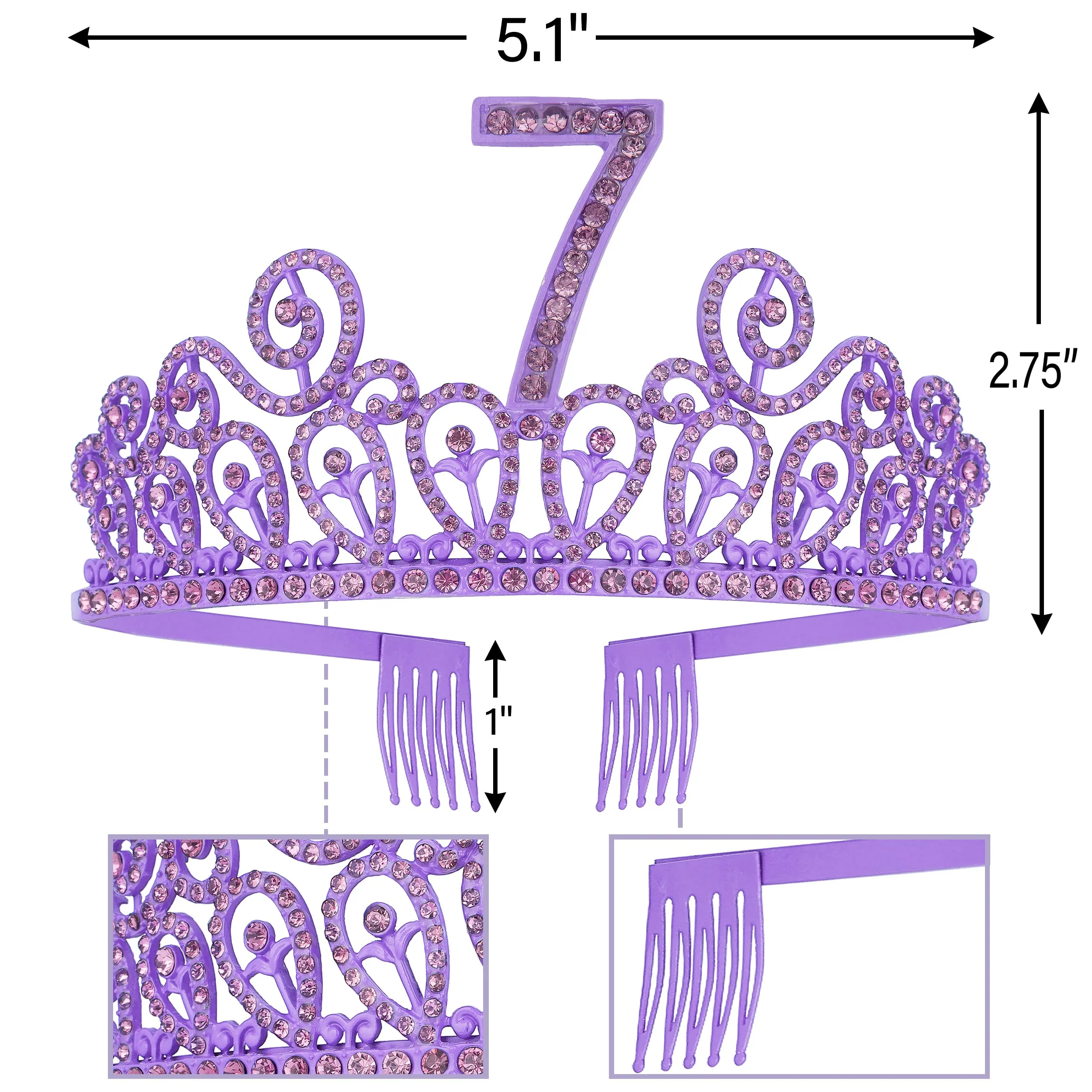 7th Birthday, 7th Birthday Decorations for Girls, 7th Birthday Girl, 7th Birthday Tiara