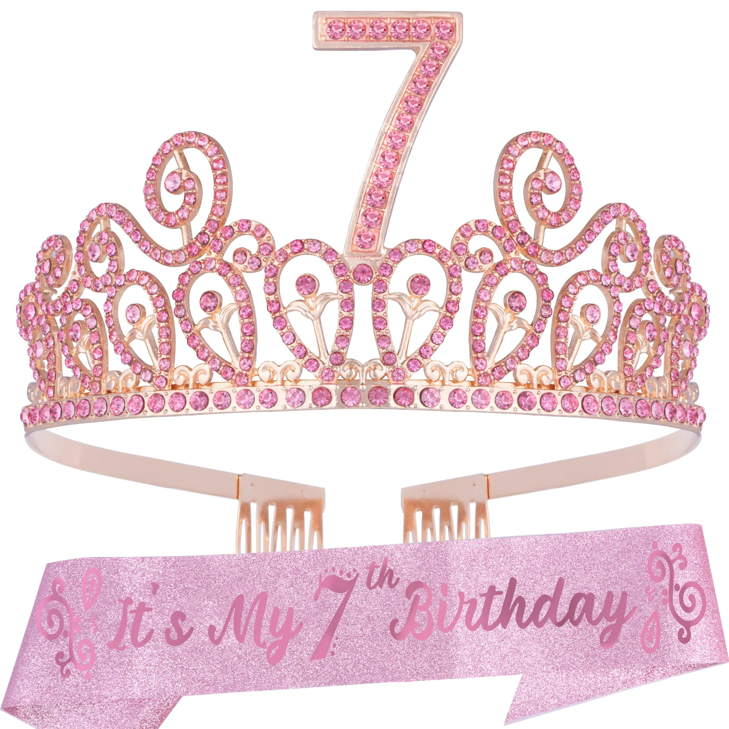7th Birthday, 7th Birthday Decorations for Girls, 7th Birthday Girl, 7th Birthday Tiara