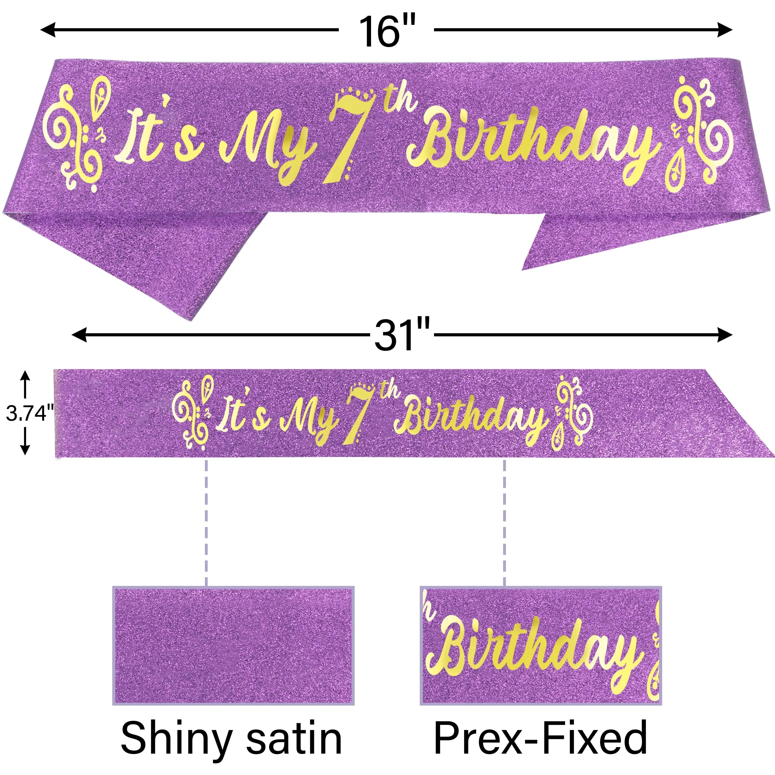 7th Birthday, 7th Birthday Decorations for Girls, 7th Birthday Girl, 7th Birthday Tiara