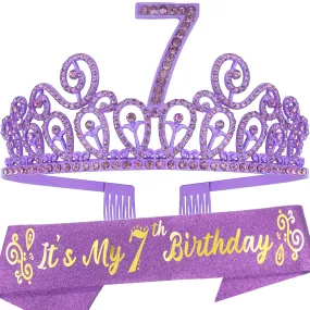 7th Birthday, 7th Birthday Decorations for Girls, 7th Birthday Girl, 7th Birthday Tiara