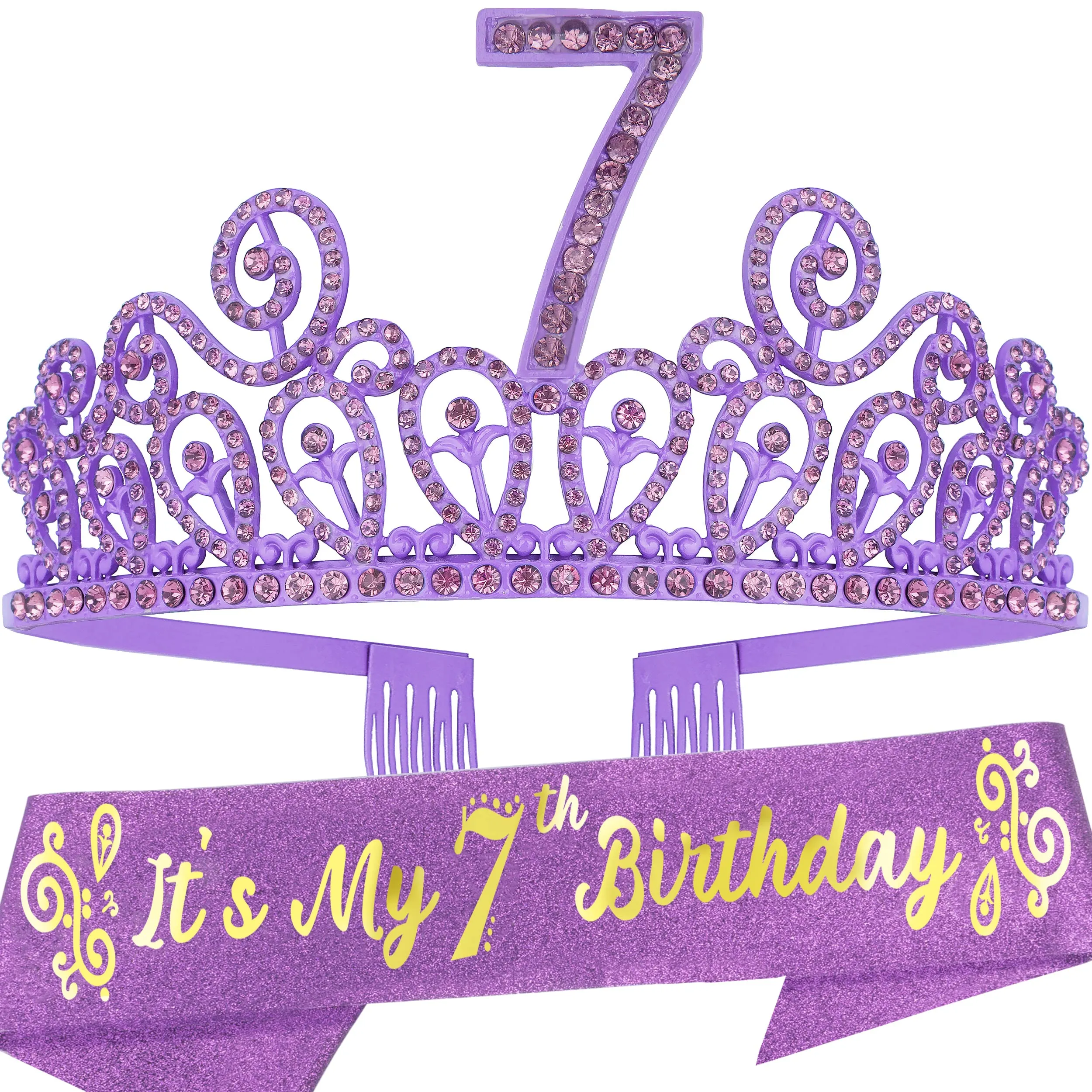 7th Birthday, 7th Birthday Decorations for Girls, 7th Birthday Girl, 7th Birthday Tiara