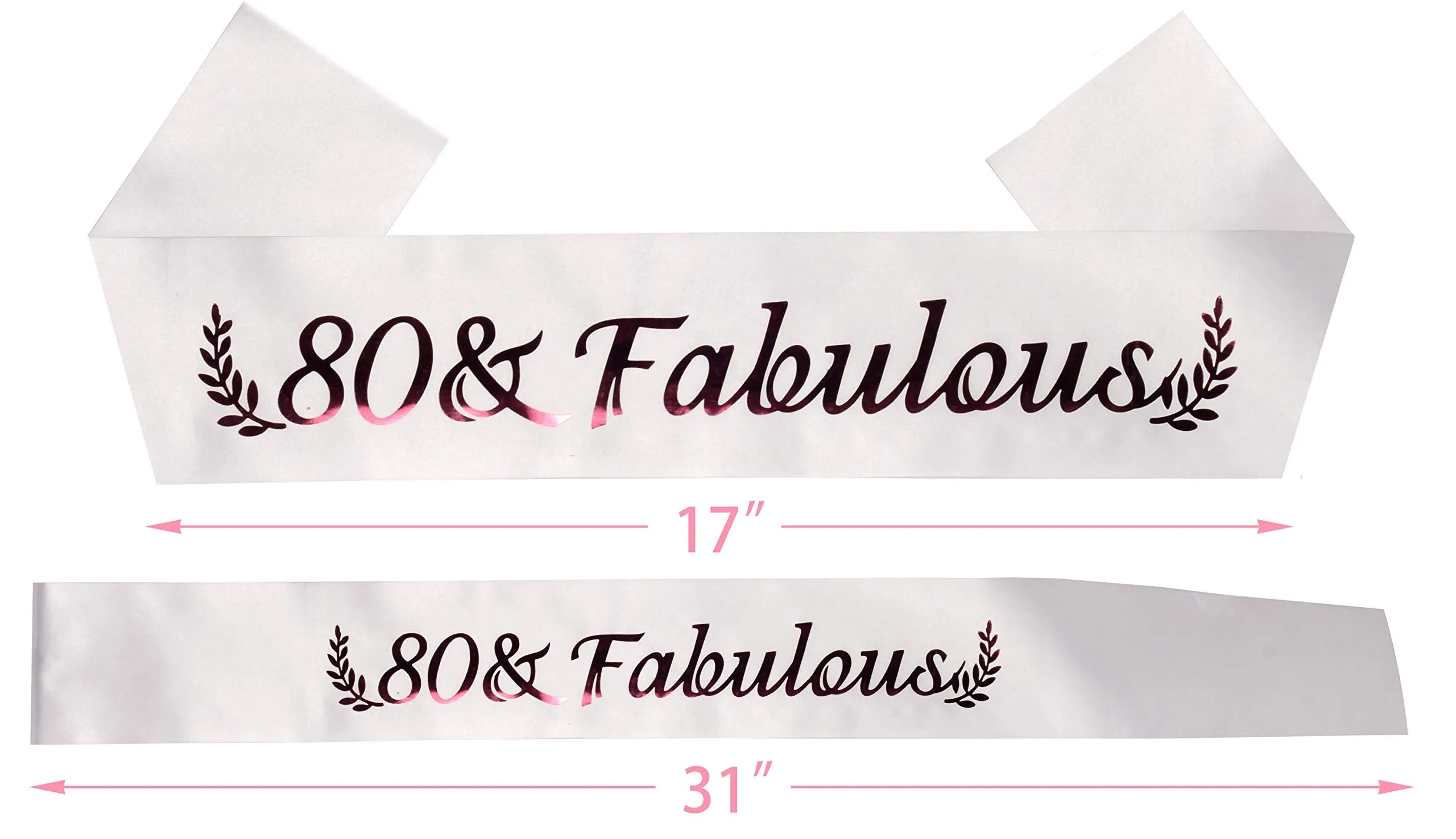 80th Birthday Gifts for Women, 80th Birthday Tiara and Sash, 80 Fabulous Sash and Crystal
