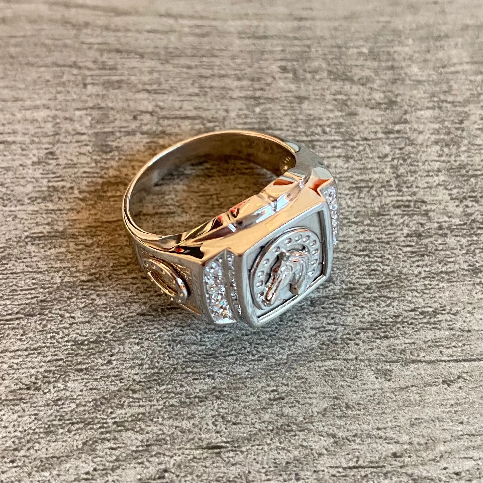 925 Silver Horse Ring 08