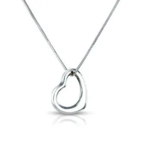 9ct White or Yellow Gold Small Heart Pendant - MM2M45W-16