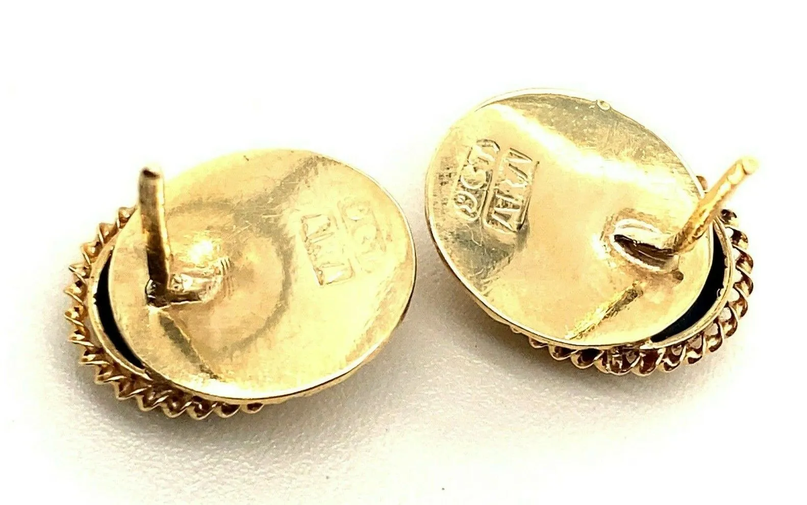 9ct Yellow Gold Opal Stud Earrings