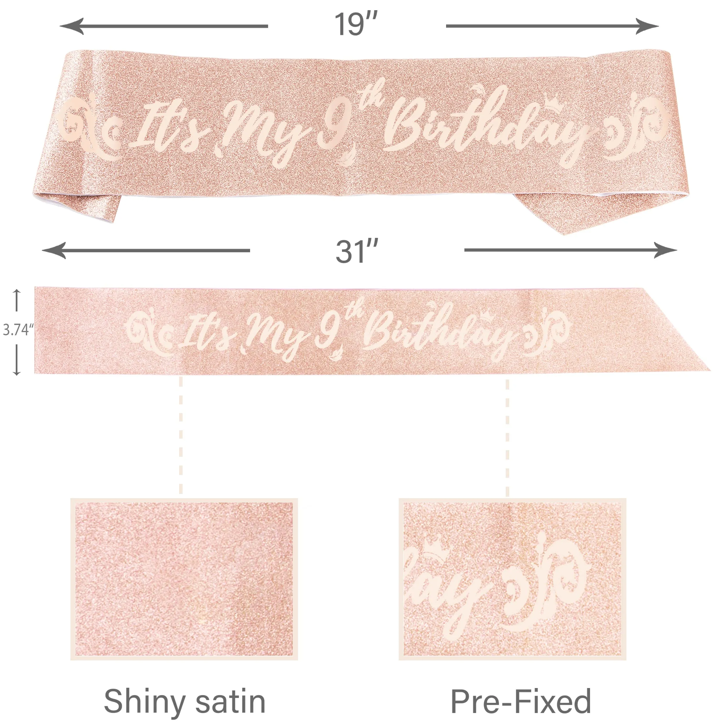 9th Birthday, 9th Birthday Decorations for Girls, 9th Birthday Crown,9th Birthday Gifts