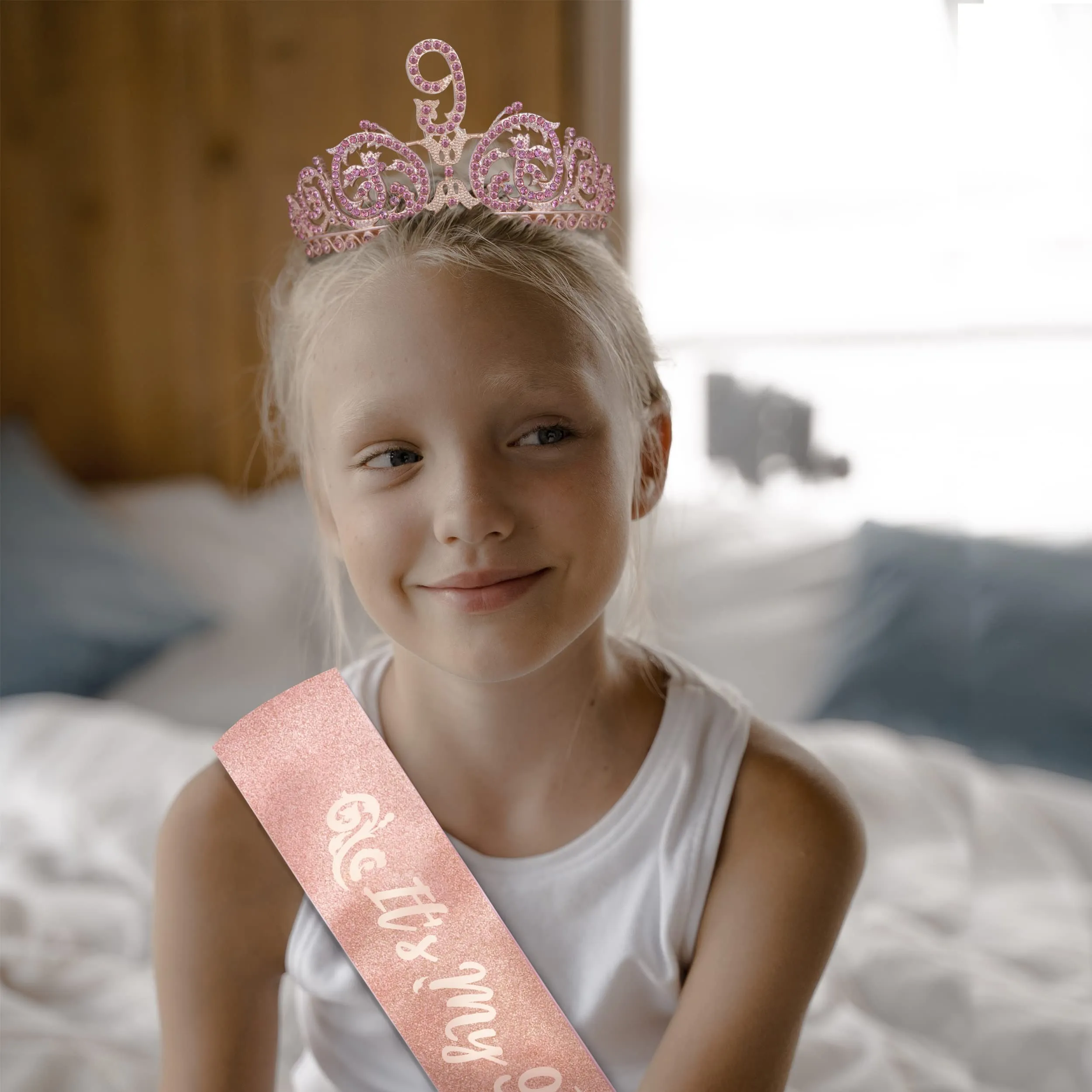 9th Birthday, 9th Birthday Decorations for Girls, 9th Birthday Crown,9th Birthday Gifts