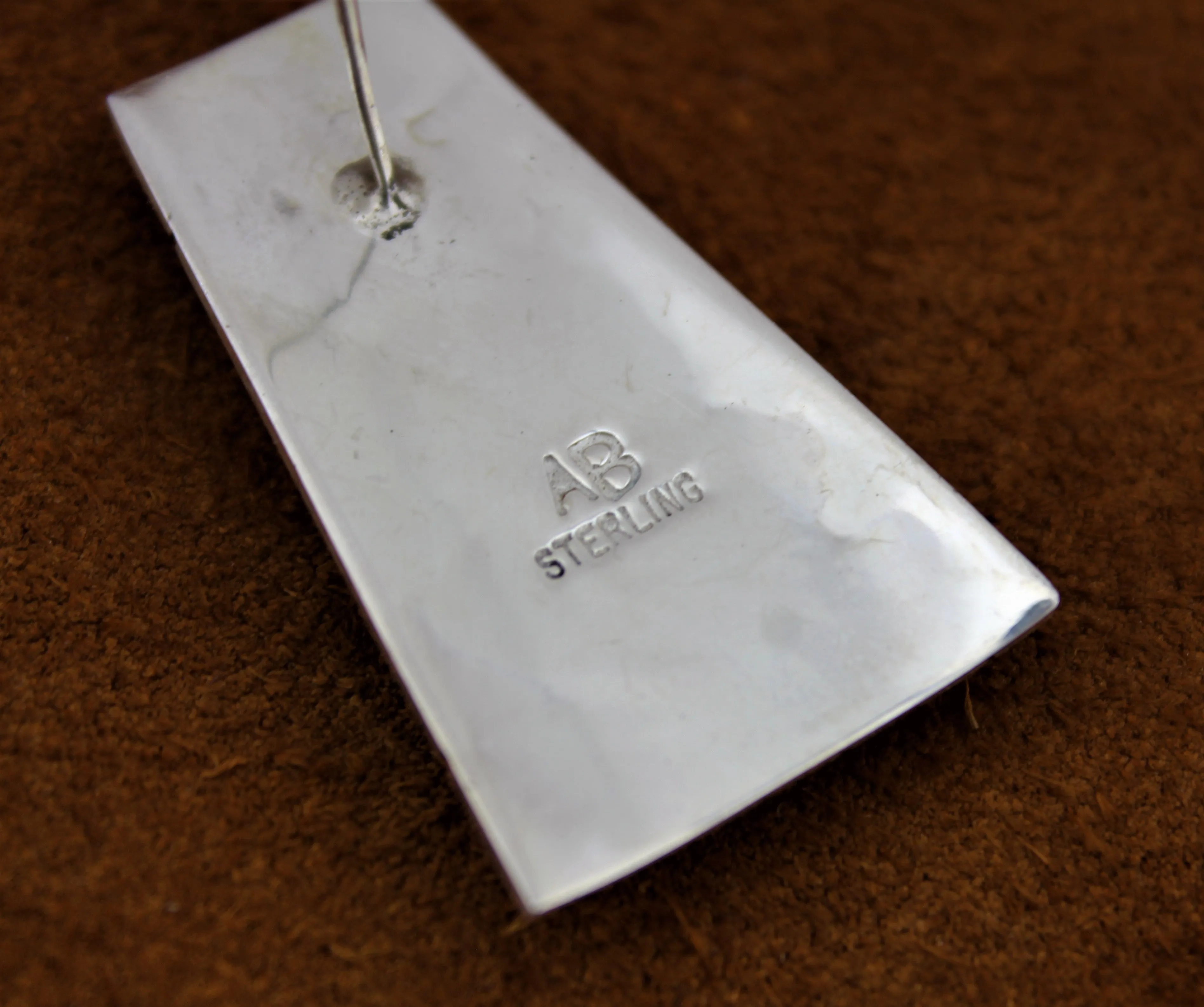 Abraham Begay Lapis Earrings