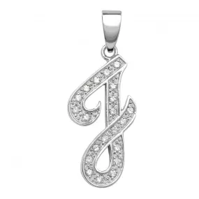 Acotis Silver Pendant Zirconia Initial G6128J