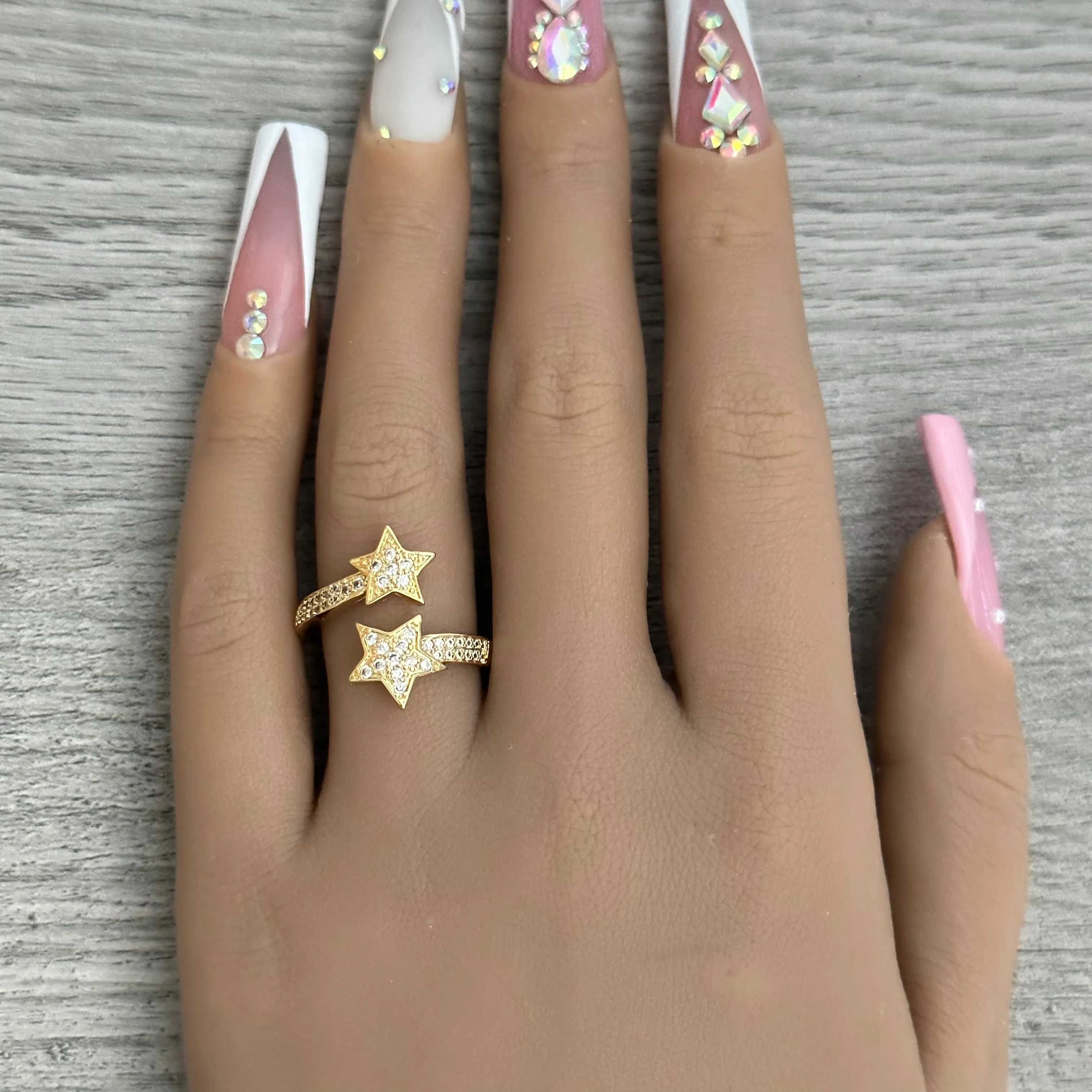 Adjustable Stars Ring