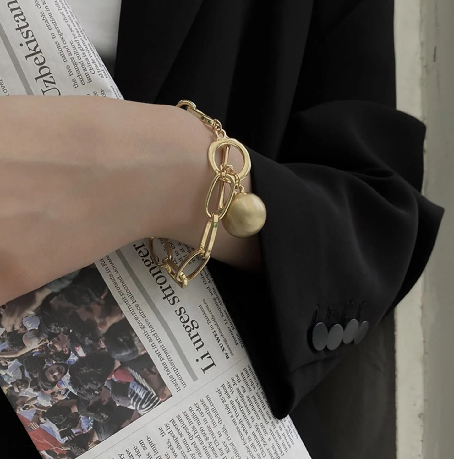Adored Chain Link Gold Bracelet