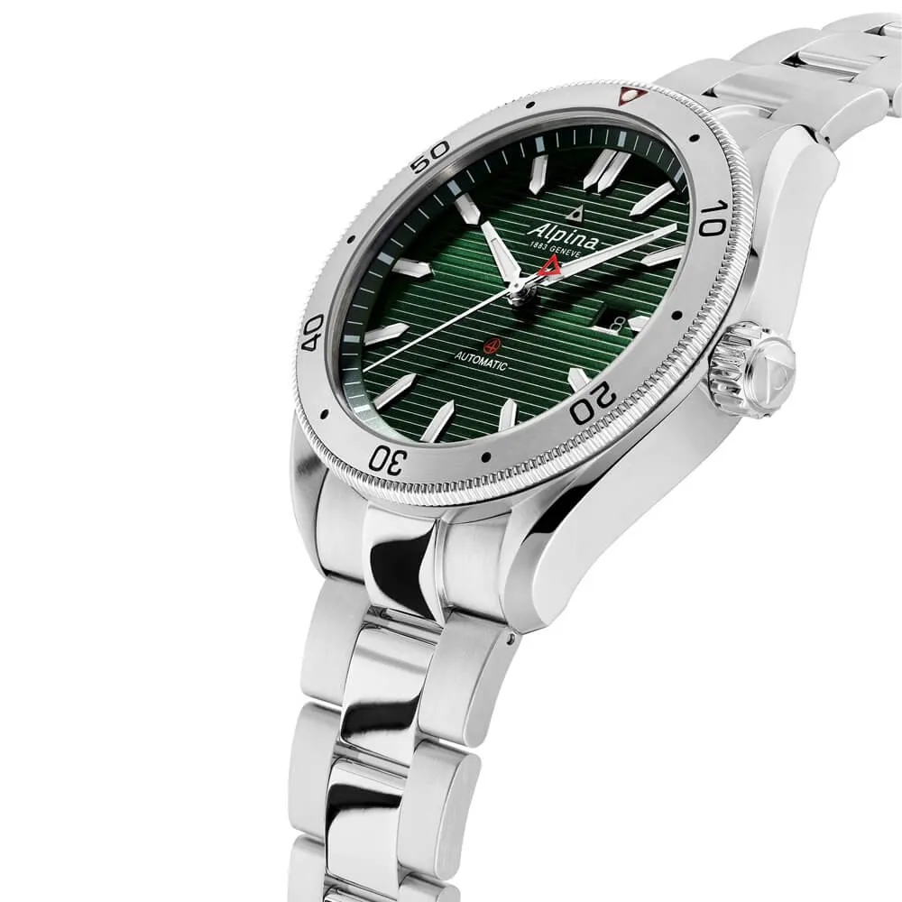 Alpina ALPINER 4 Green Dial Stainless Steel Automatic Men's Watch AL-525GR5AQ6B